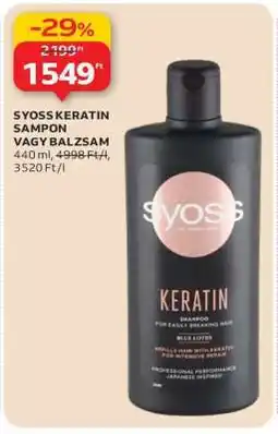 Auchan SYOSS KERATIN SAMPON VAGY BALZSAM ajánlat