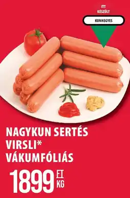 Coop Nagykun sertés virsli vákumfóliás ajánlat