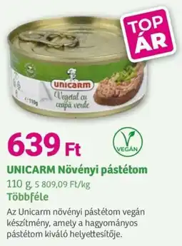 Herbaház UNICARM Növényi pástétom ajánlat
