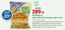 Herbaház NUTRIBELLA Teljes kiőrlésű lenmagos vegán snack ajánlat