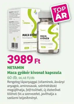 Herbaház NETAMIN Maca gyökér kivonat kapszula ajánlat
