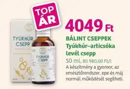 Herbaház BÁLINT CSEPPEK Tyúkhúr-articsóka Levél csepp ajánlat