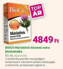 Herbaház BIOCO Máriatövis kivonat extra ajánlat