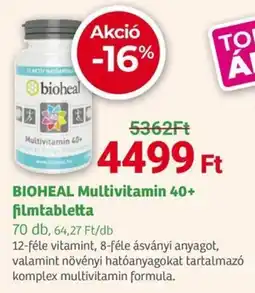 Herbaház BIOHEAL Multivitamin 40+ filmtabletta ajánlat