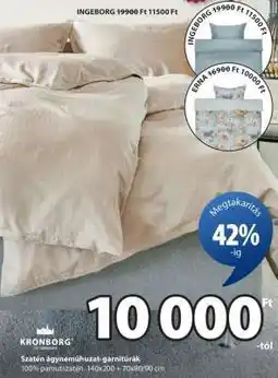 JYSK Kronborg Szatén ágyneműhuzat-garnitúrák ajánlat