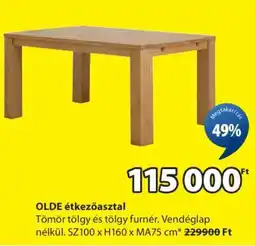 JYSK OLDE étkezőasztal ajánlat