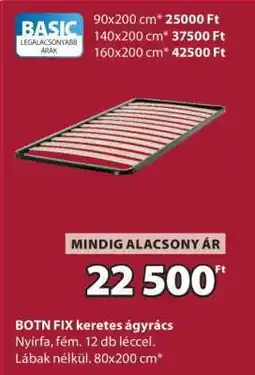 JYSK BOTN FIX keretes ágyrács ajánlat