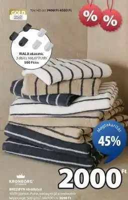 JYSK KRONBORG BREDARYD törölköző ajánlat