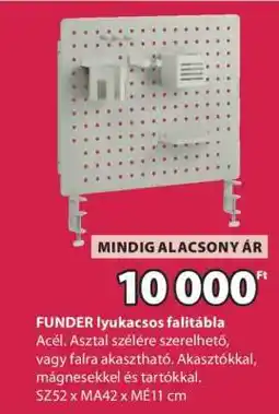 JYSK FUNDER lyukacsos falitábla ajánlat