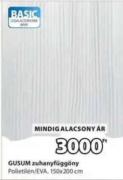 JYSK GUSUM zuhanyfüggöny ajánlat