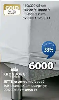JYSK KRONBORG JETTE jersey gumis lepedő ajánlat