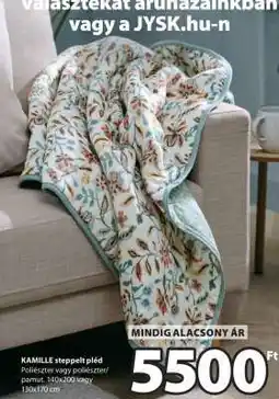 JYSK KAMILLE steppelt pléd ajánlat