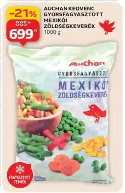 Auchan AUCHAN KEDVENC GYORSFAGYASZTOTT MEXIKÓI ZÖLDSÉGKEVERÉK ajánlat