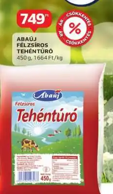 Auchan ABAÚJ FÉLZSÍROS TEHÉNTÚRÓ ajánlat