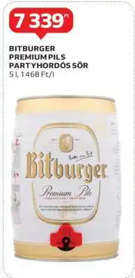 Auchan Bitburger Premium Pils Partyhordós Sör ajánlat