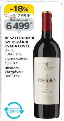 Auchan Vesztergombi Szekszárdi Csaba Cuvée ajánlat