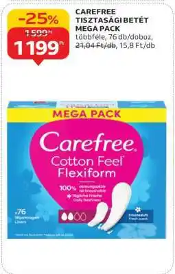 Auchan CAREFREE TISZTASÁGI BETÉT MEGA PACK ajánlat