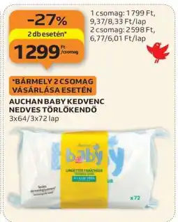 Auchan Auchan Baby Kedvenc Nedves Törlőkendő ajánlat