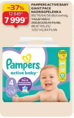 Auchan PAMPERS ACTIVE BABY GIANT PACK NADRÁGPELENKA ajánlat