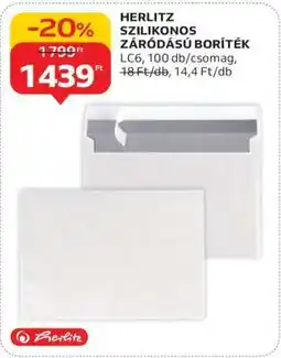 Auchan HERLITZ SZILIKONOS ZÁRÓDÁSÚ BORÍTÉK ajánlat