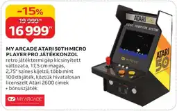 Auchan MY ARCADE ATARI 50TH MICRO PLAYER PRO JÁTÉKKONZOL ajánlat