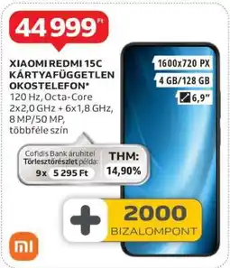 Auchan Xiaomi Redmi 15C Kártyafüggetlen Okostelefon ajánlat
