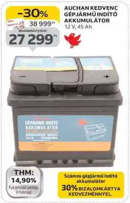 Auchan Auchan Kedvenc Gépjármű Indító Akkumulátor ajánlat