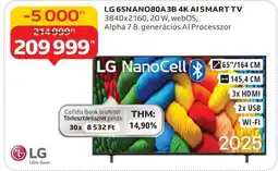 Auchan LG 65NANO80A3B 4K AI SMART TV ajánlat