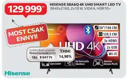Auchan HISENSE 58A6Q 4K UHD SMART LED TV ajánlat