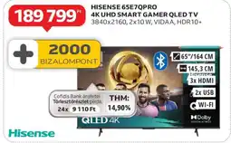 Auchan HISENSE 65E7QPRO 4K UHD SMART GAMER QLED TV ajánlat