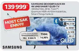 Auchan SAMSUNG QE43Q8FAAUX XH 4K UHD SMART QLED TV ajánlat