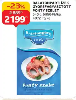 Auchan Balatonpartiízek Gyorsfagyasztott Ponty szelet ajánlat