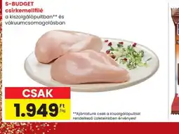 Spar S-BUDGET csirkemellfilé ajánlat