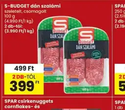 Spar S-BUDGET dán szalámi ajánlat