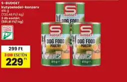 Spar S-BUDGET kutyaeledel-konzerv ajánlat