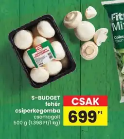 Spar S-BUDGET fehér csiperkegomba ajánlat