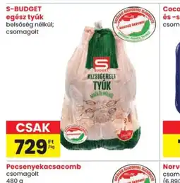 Spar S-BUDGET egész tyúk ajánlat