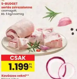 Spar S-BUDGET sertés zsírszalonna ajánlat