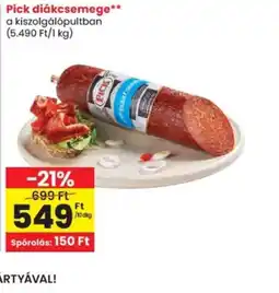 Spar PICK diákcsemege ajánlat