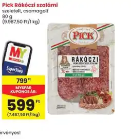 Spar PICK Rákczi szalámi ajánlat