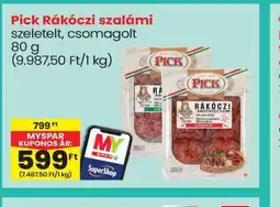 Spar Pick Rákczi szalámi ajánlat