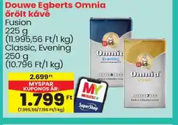 Spar Douwe Egberts Omnia őrölt kávé ajánlat