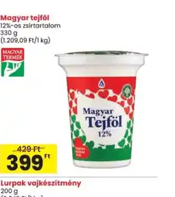 Spar Magyar tejföl 12% ajánlat