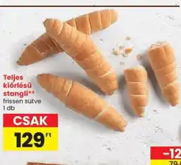 Spar Teljes kiőrlésű stangli ajánlat