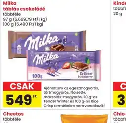Spar Milka táblás csokoládé ajánlat