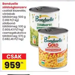 Spar Bonduelle zöldségkonzerv ajánlat