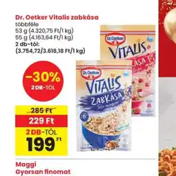 Spar Dr. Oetker Vitalis zabkása ajánlat