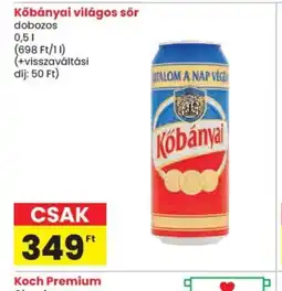 Spar Kőbányai világos sör ajánlat