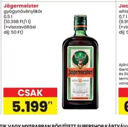 Spar Jägermeister gygynövénylikőr ajánlat