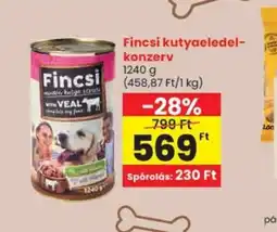 Spar Fincsi kutyaeledel-konzerv ajánlat